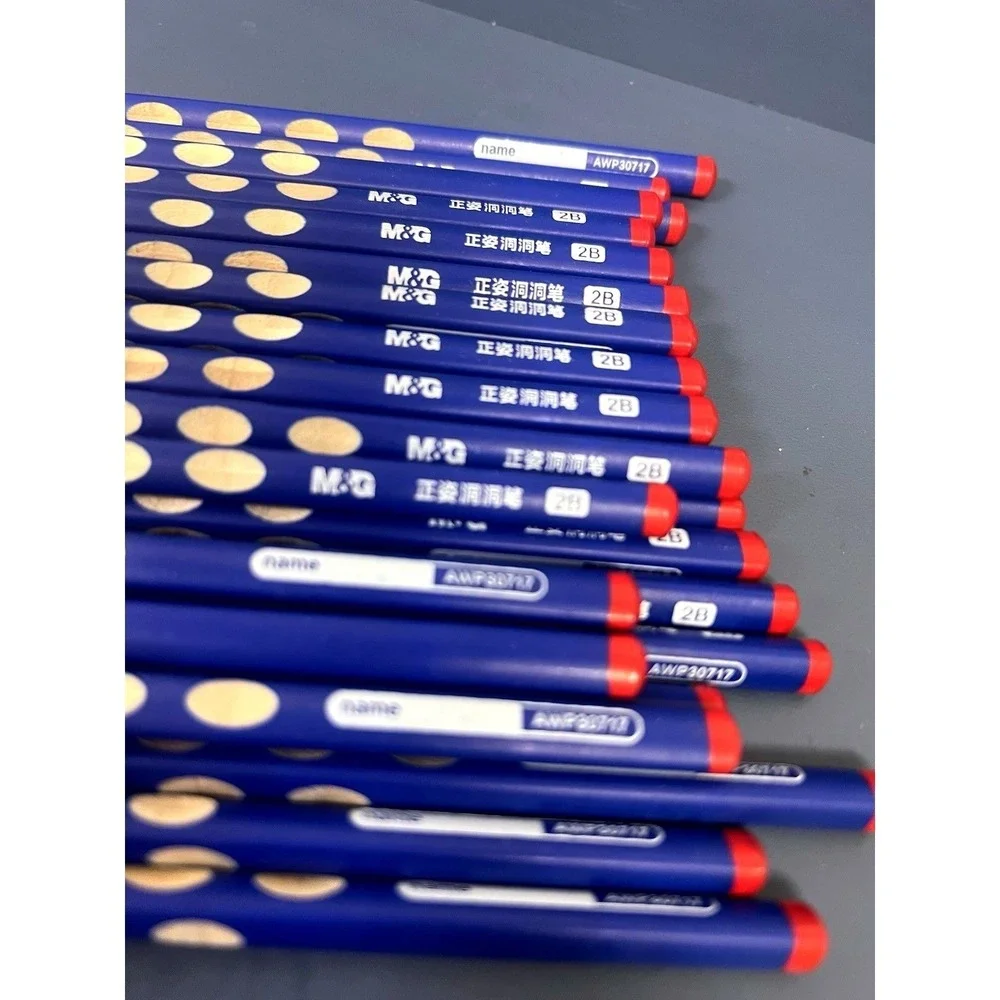 30 Pack Ergonomic Triangular Shape Wood Pencils Three Flat Sides Sharpened‎ Blue